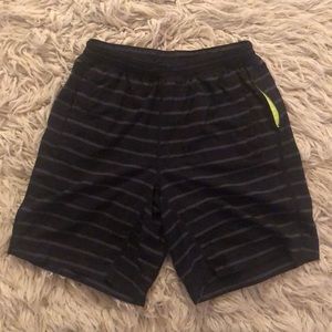 Black striped men’s athletic shorts